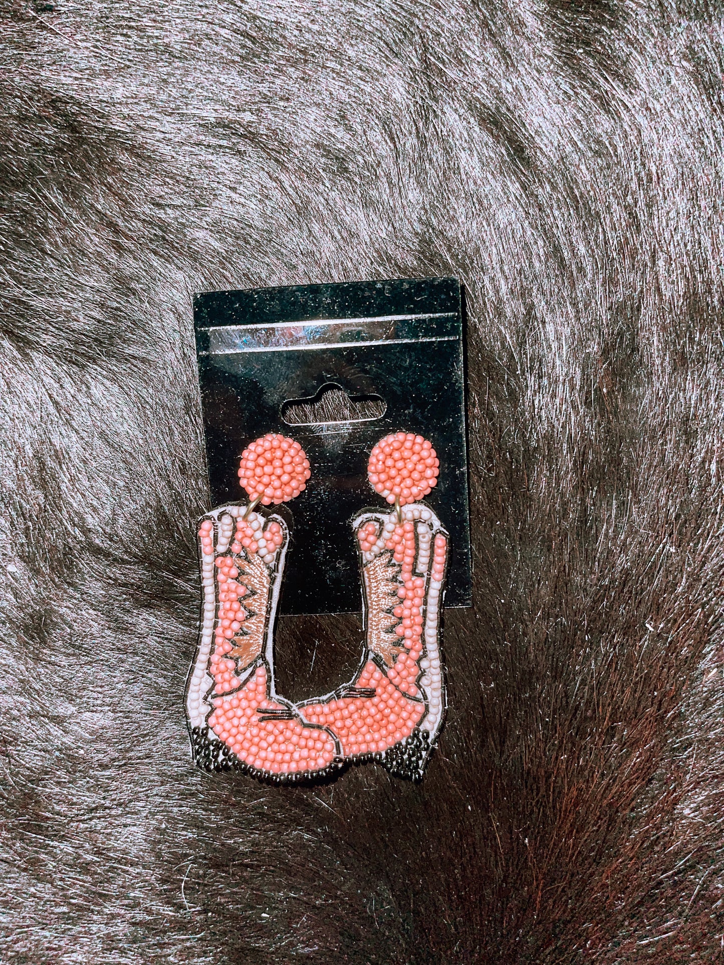 Pink Boot Earrings