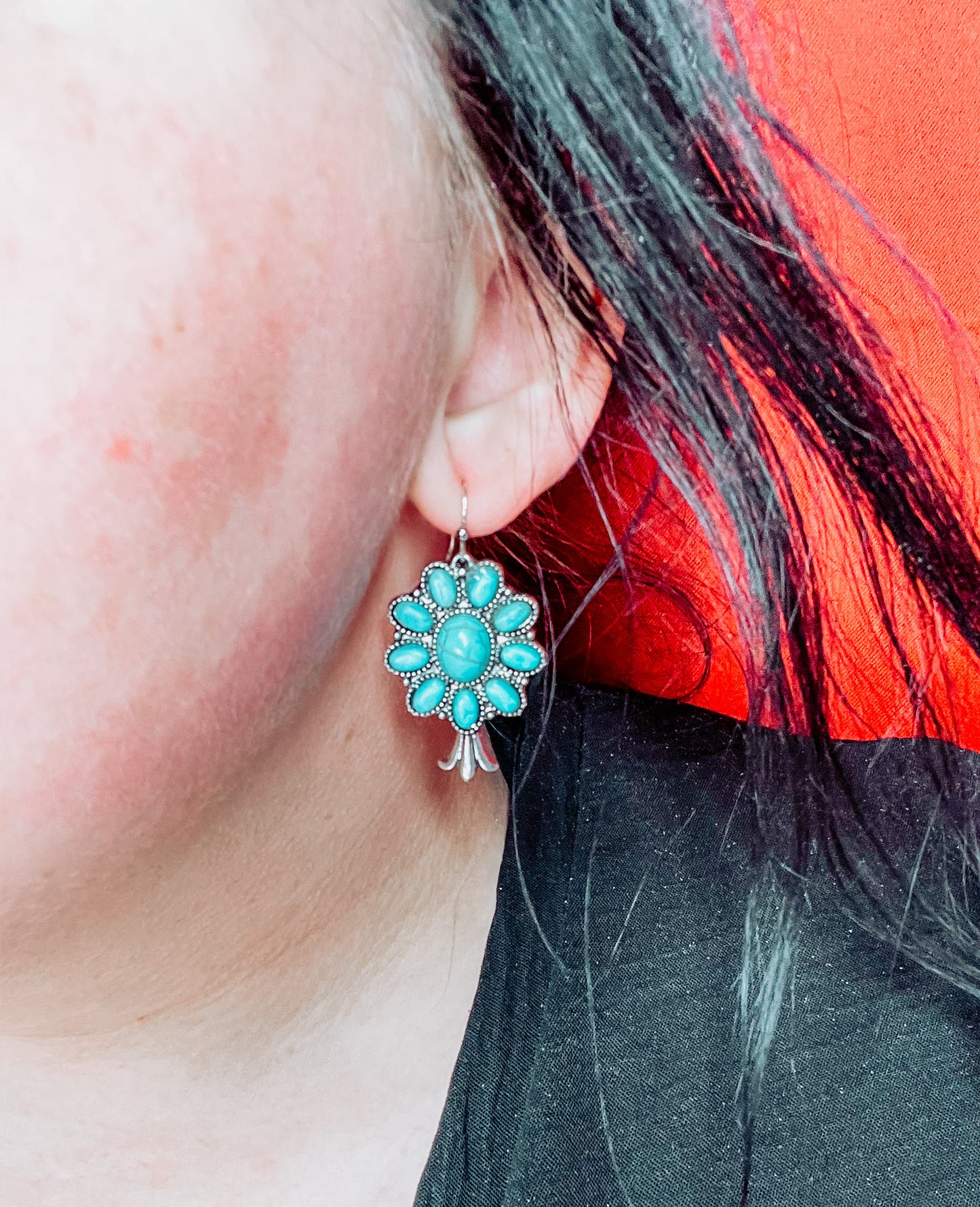 Turq Blossom Earrings