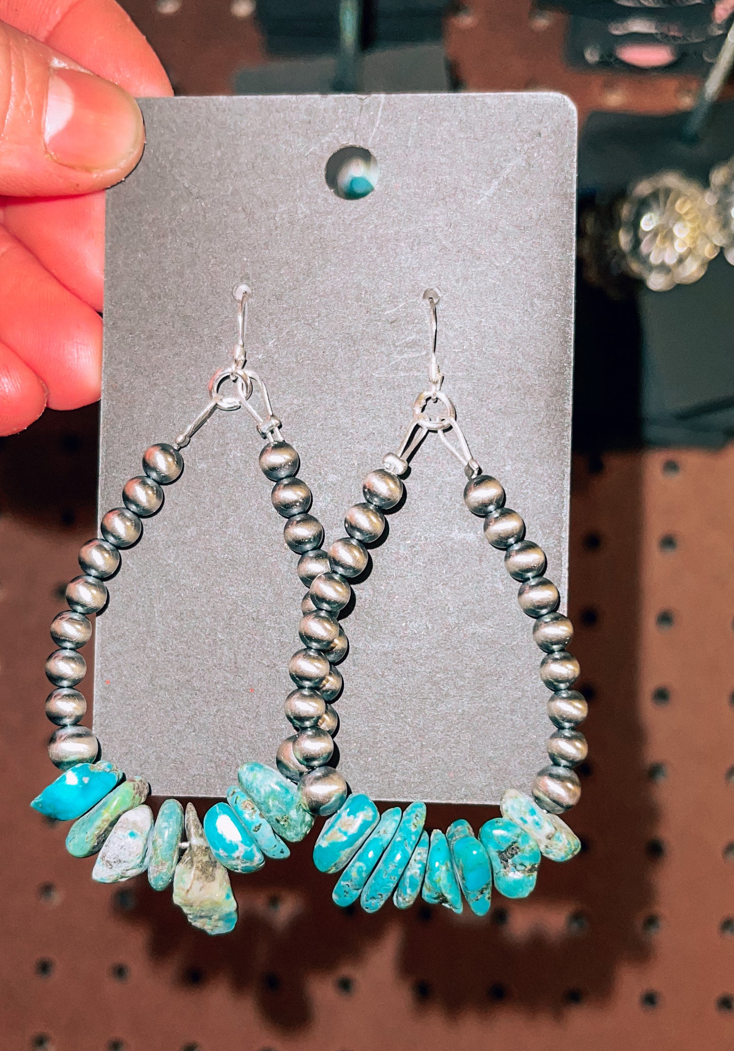 Authentic Navajo and Turq Earrings