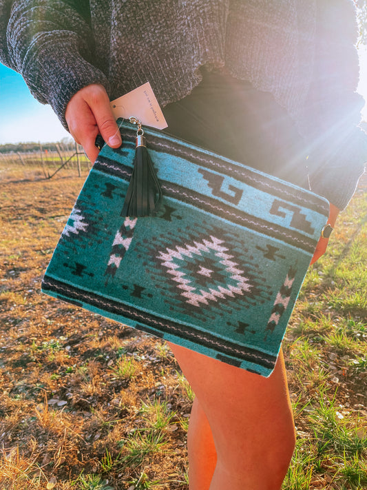 The Lorraine Clutch in Blue