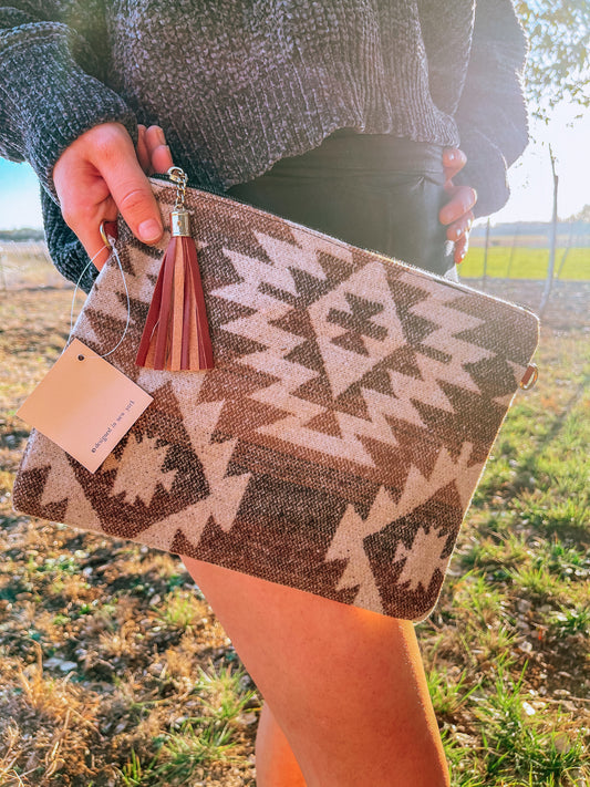 The Lorraine Clutch in Tan